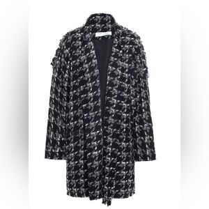 IRO Trouble Oversized Houndstooth Boucle Coat 36